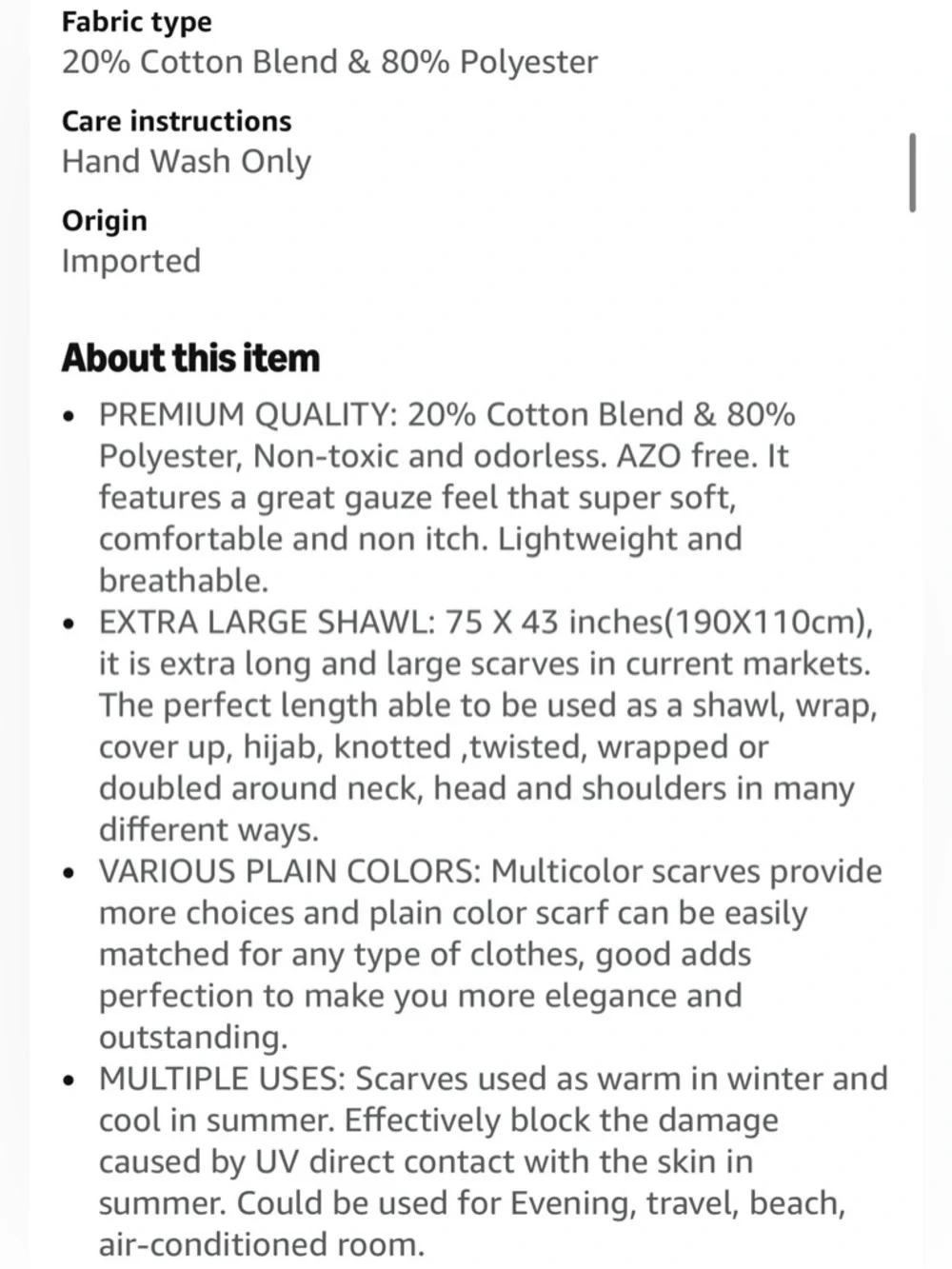 Gragengs Lightweight Large Green Long Gauze Shawl/Wrap - Picture 5 of 6